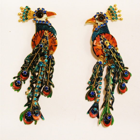RARE Lunch At The Ritz Vintage clip-on earrings from the 1980’s - Picture 1 of 3